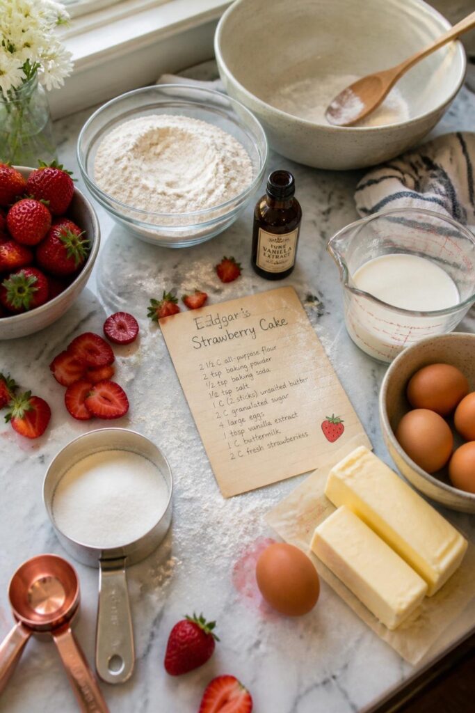 Edgar's Strawberry Cake Recipe