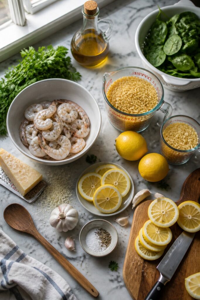 Lemon Garlic Shrimp Orzo Recipe