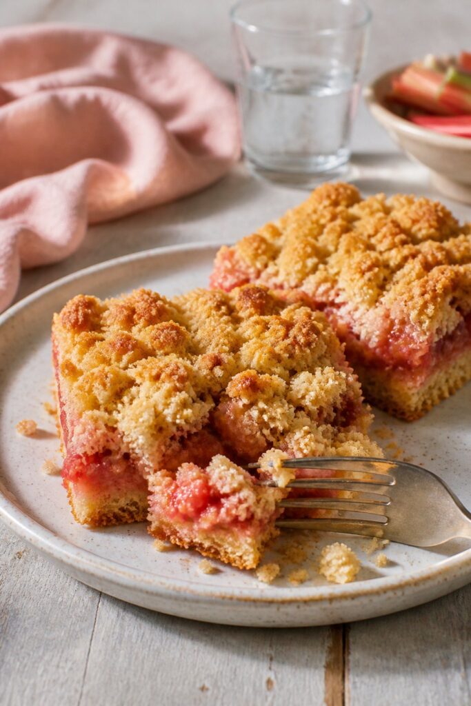 Strawberry Rhubarb Crumb Bars Recipe