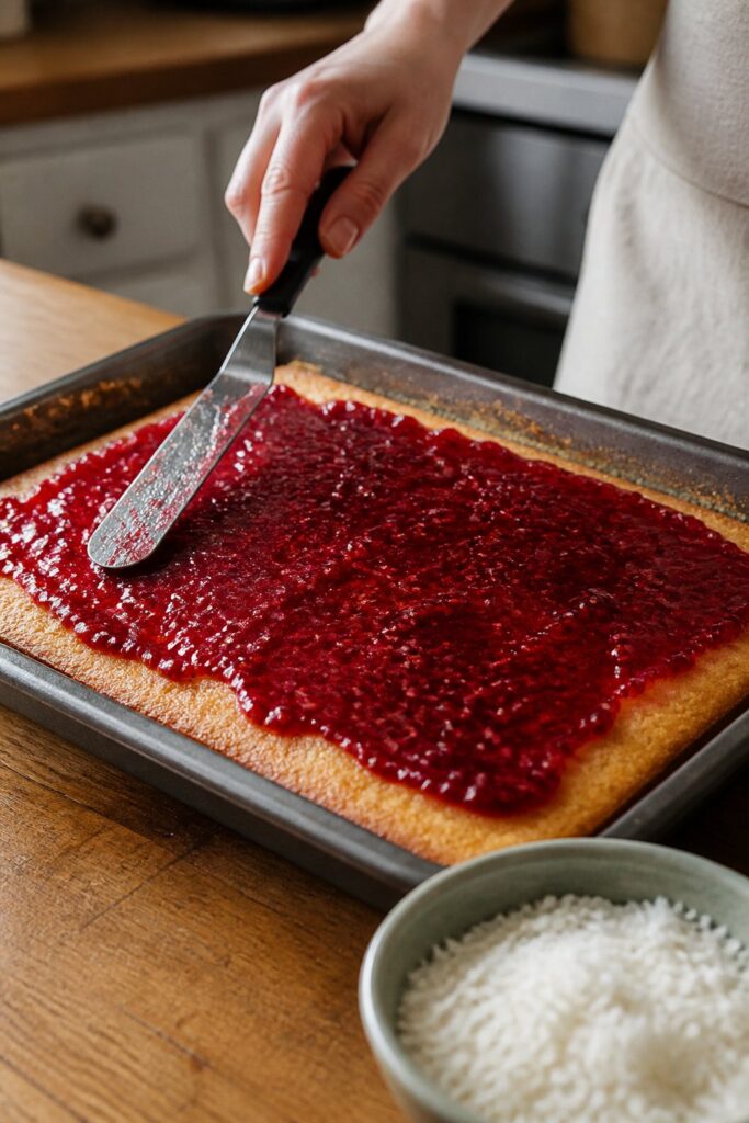 Mary Berry Jam and Coconut Tray Bake Recipe
