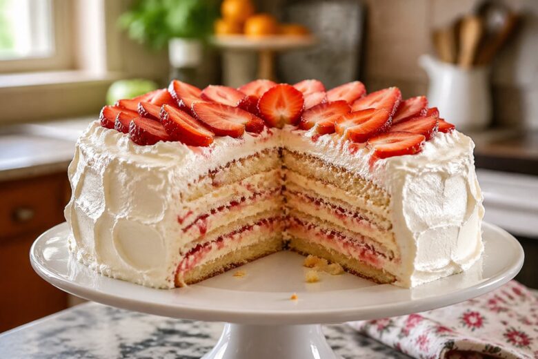 Olive Garden Strawberry Cream Cake Recipe