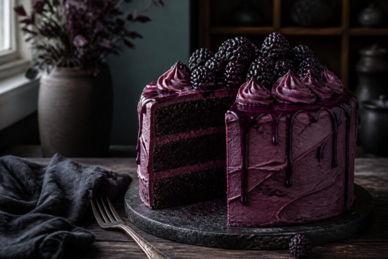 Blackberry Velvet Gothic Cake Recipe