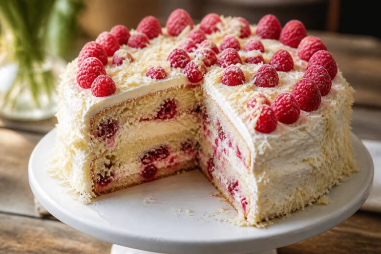 Mary Berry White Chocolate and Raspberry Cake