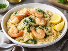 Lemon Garlic Shrimp Orzo Recipe