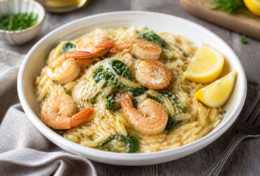 Lemon Garlic Shrimp Orzo Recipe