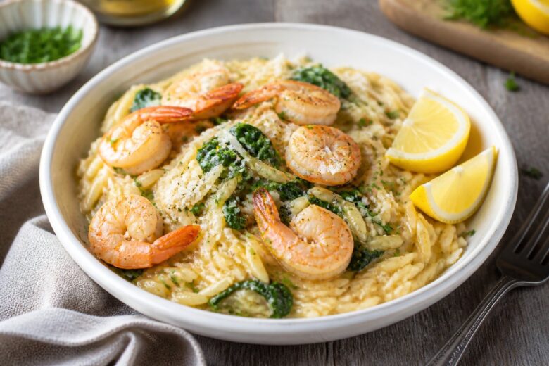 Lemon Garlic Shrimp Orzo Recipe