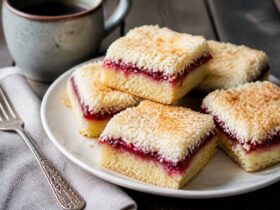 Mary Berry Jam and Coconut Tray Bake Recipe