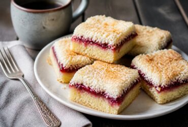 Mary Berry Jam and Coconut Tray Bake Recipe